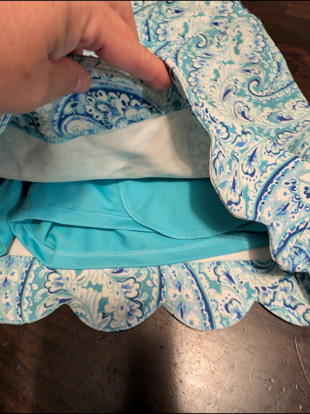 Sigrid Olsen Scalloped Hem Paisley Golf/Tennis Skort, Women's Small - Picture 5 of 5
